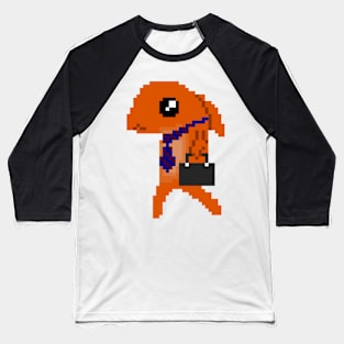 Business Goldfish Pixel Baseball T-Shirt